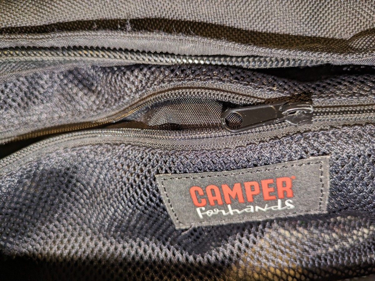 【CAMPER】2WAY 中古 大容量 ナイロン リュック ビジネスバッグ 通勤バッグ メンズ 黒 ブラック