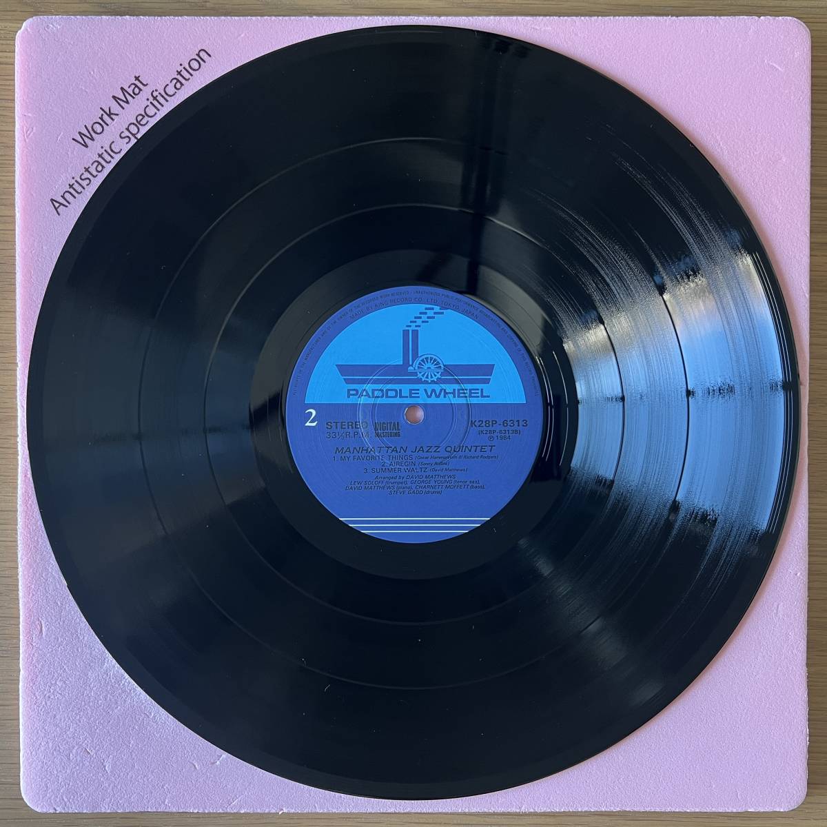 シュリンク付き 国内企画 MANHATTAN JAZZ QUINTET S/T 国内オリジナル盤 LP 1984 PADDLE WHEEL K28P 6313_画像6