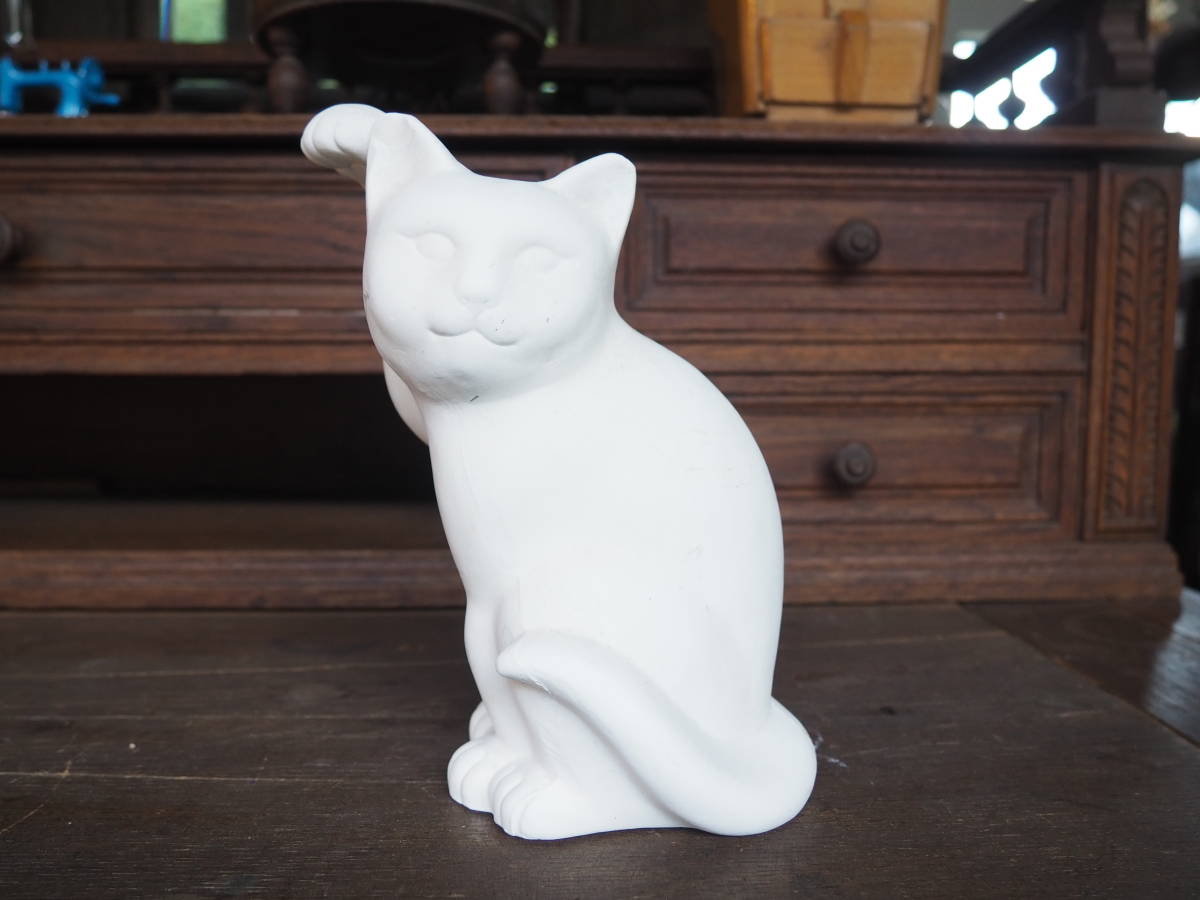 招き猫の石膏原型型】昭和レトロ七福神アンティーク古道具縁起物