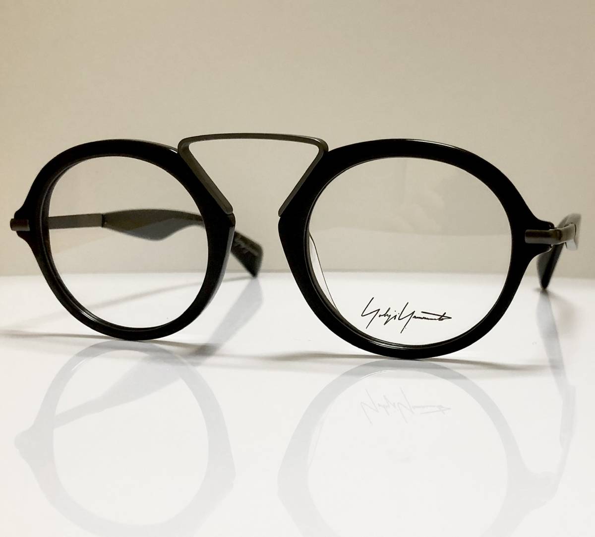 新品 Yohji Yamamoto ヨウジヤマモト 丸メガネ 純正ケース付き 日本ブランド フランス製 Frame France Y3_画像2