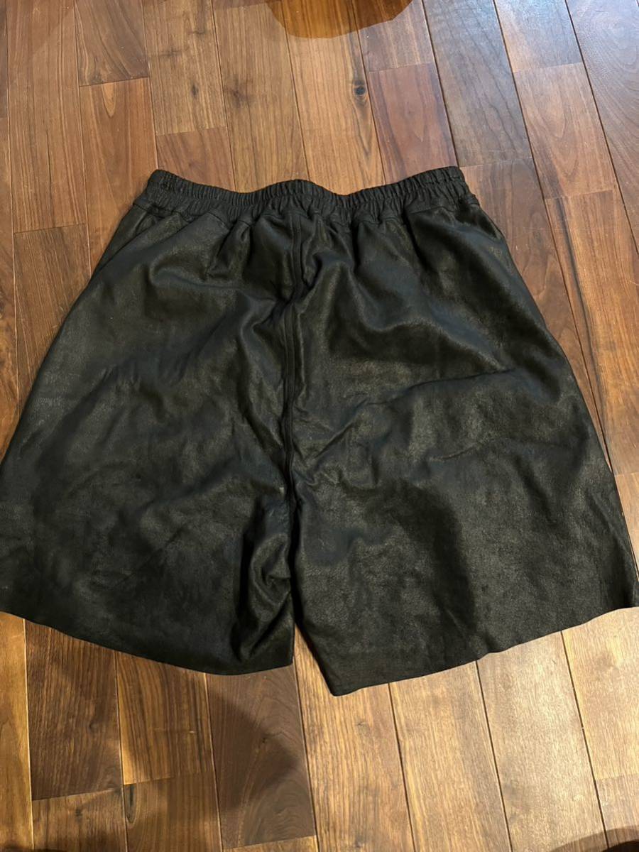 Rick Owens リックオウエンス 2023SS レザー ショートパンツ Rick Owens リックオウエンス 2023SS レザー ショートパンツ