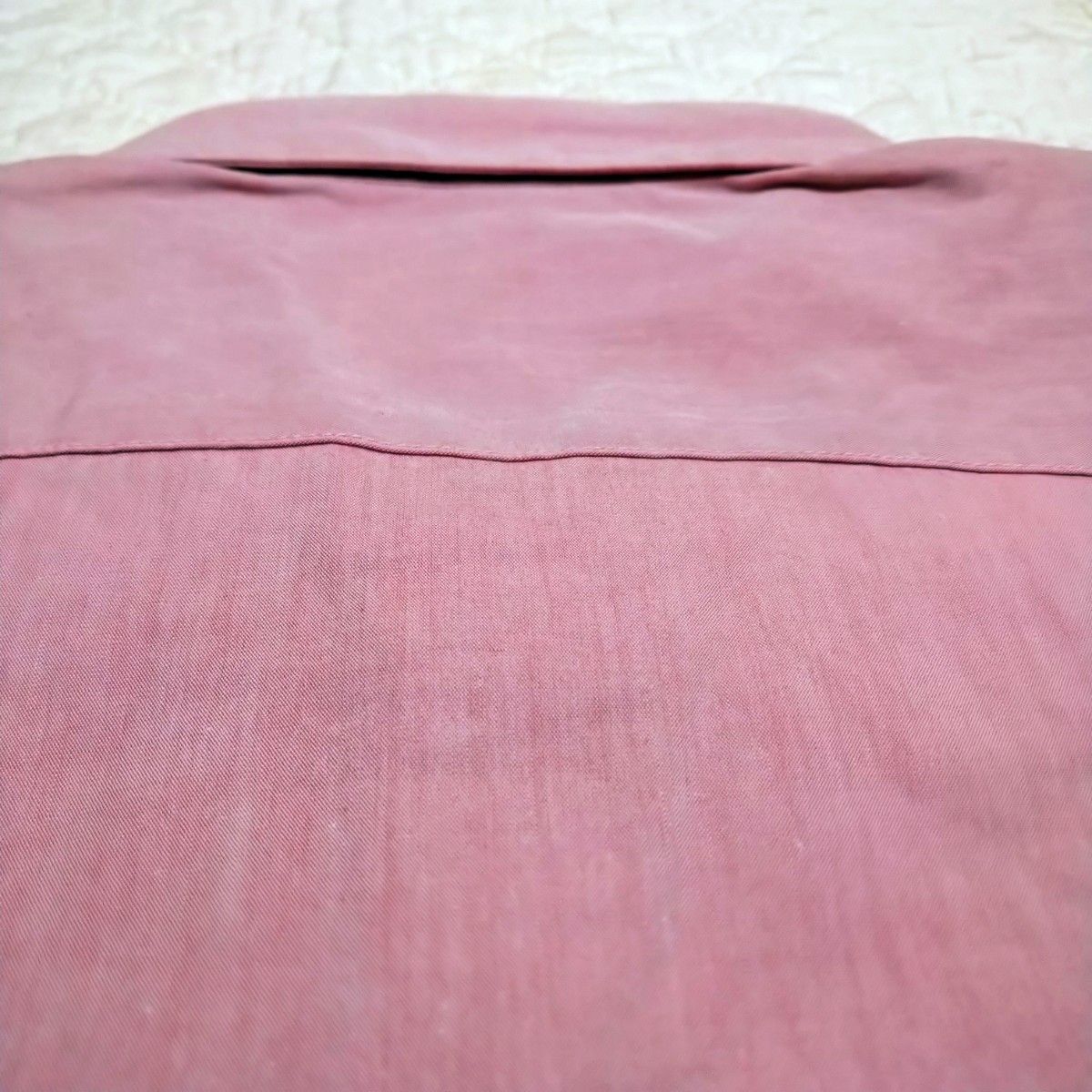無印良品オーガニックコットン綿ブロードシャツ紳士ピンク半袖Ｌサイズ