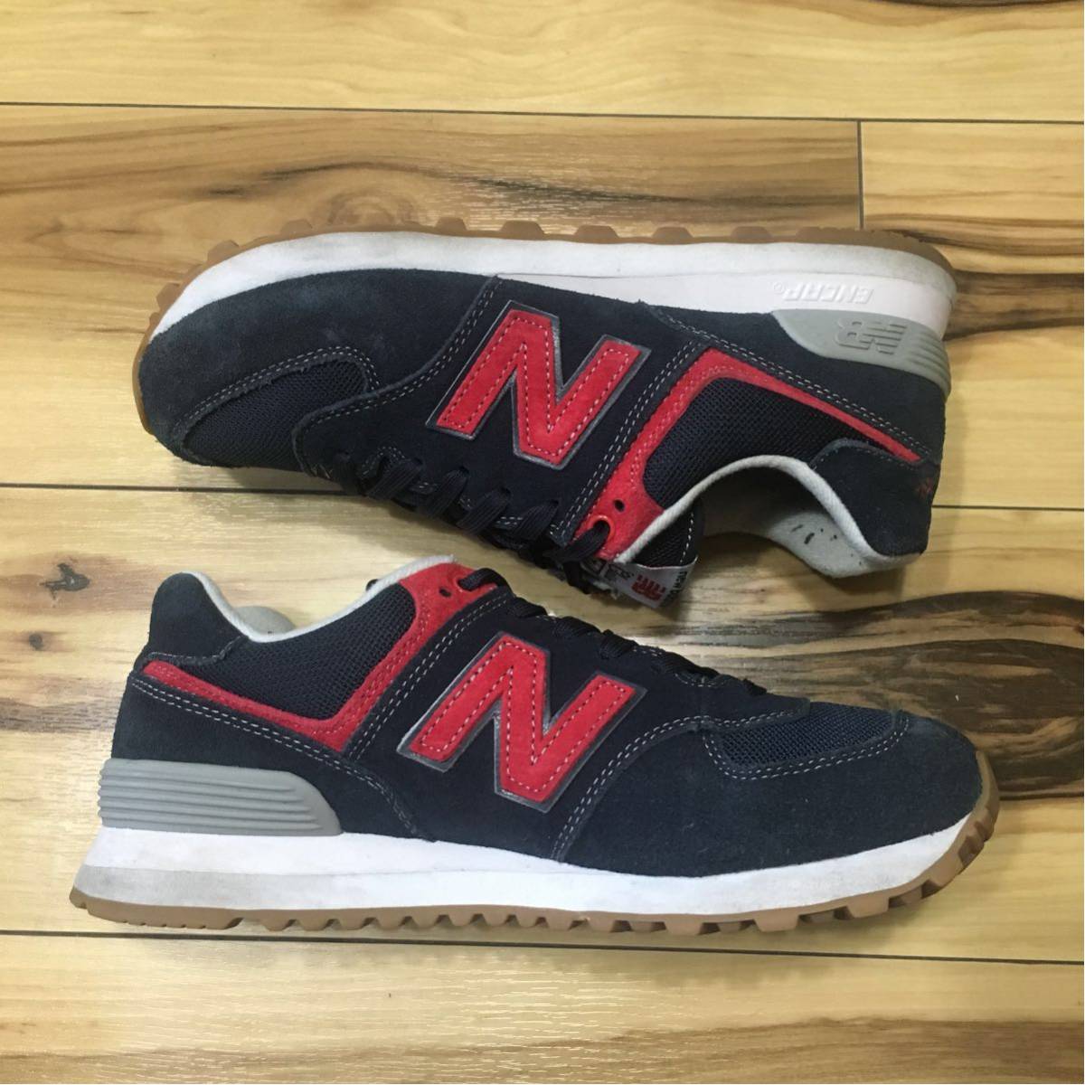 NEW BALANCE 574運動鞋24.5女式海軍藍鞋女鞋Kutz New Balance ML 574 WDH女式運動鞋紅色紅色流行標準B-266 原文:NEW BALANCE 574 スニーカー 24.5 レディース ネイビー 紺 シューズ クツ ニューバランス ML574WDH 女性 運動靴 レッド 赤 人気 定番 B-266