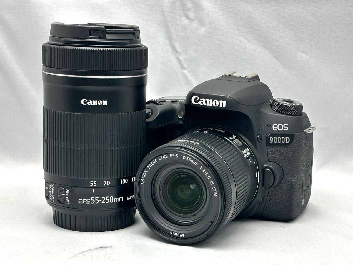 Canon EOS 9000D ダブルズームレンズキット♪wifi搭載♪ショット数1,500の極美品♪初心者スタートセット♪