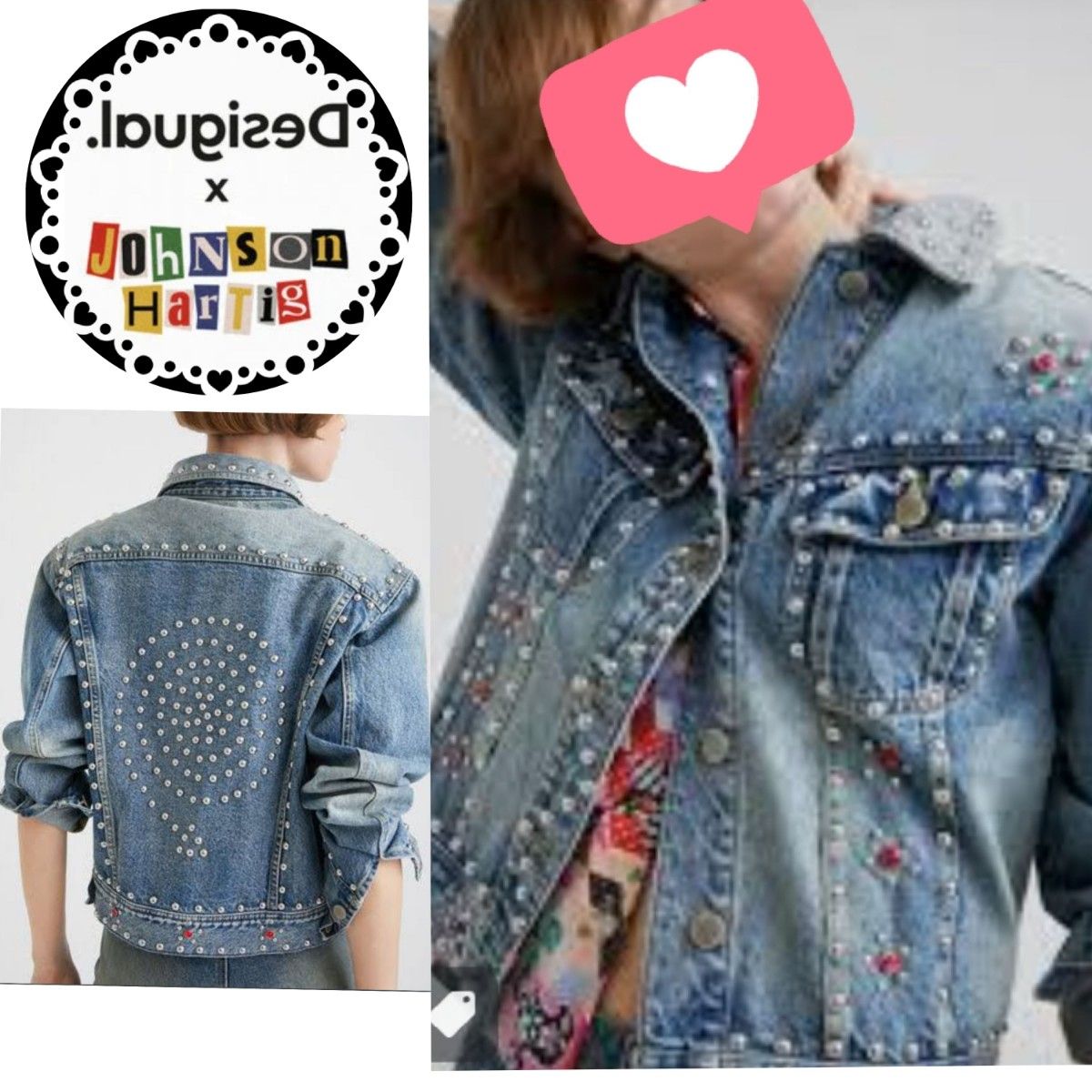 Desigual×JohnsonHartigスタッズデニムジャケット39900円|PayPayフリマ