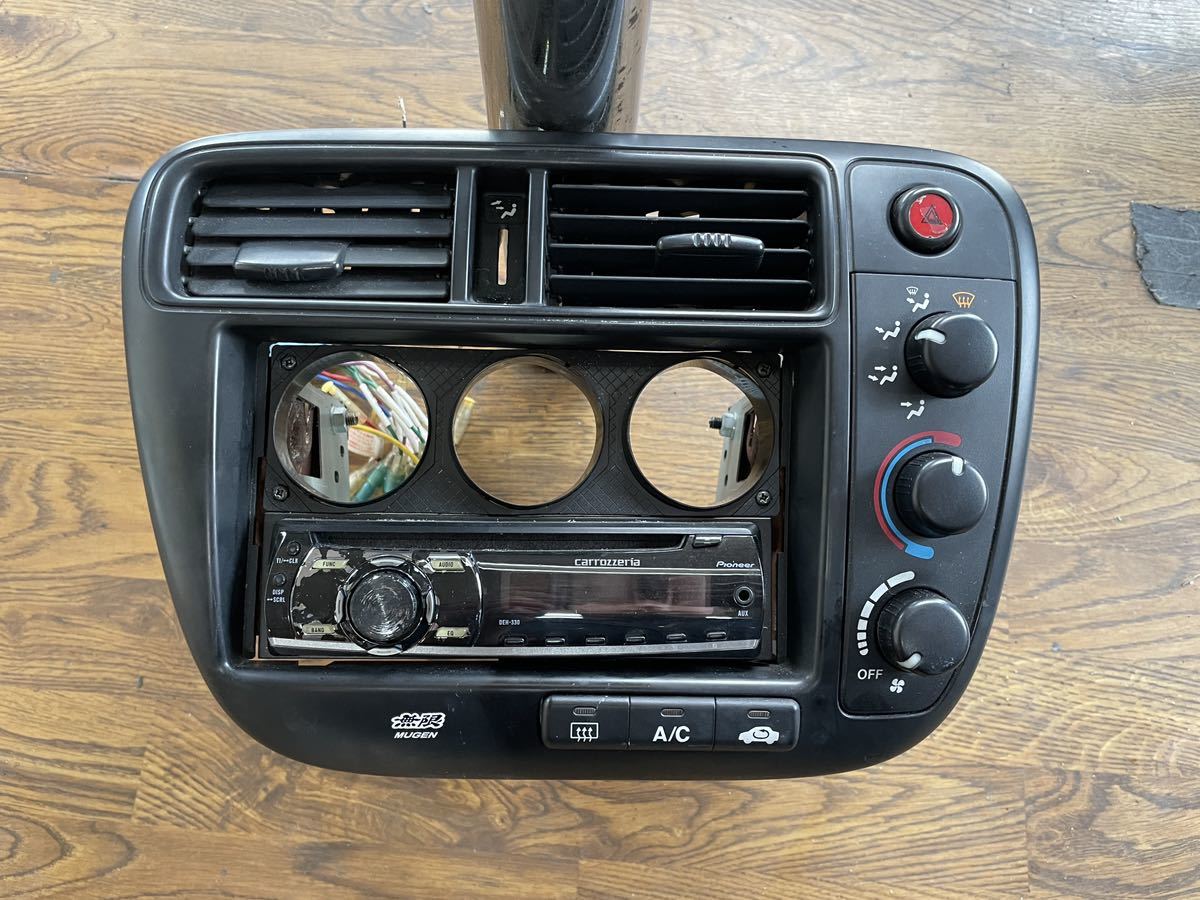 ホンダ シビック EK9 タイプR エアコンパネル、カロッツェリア