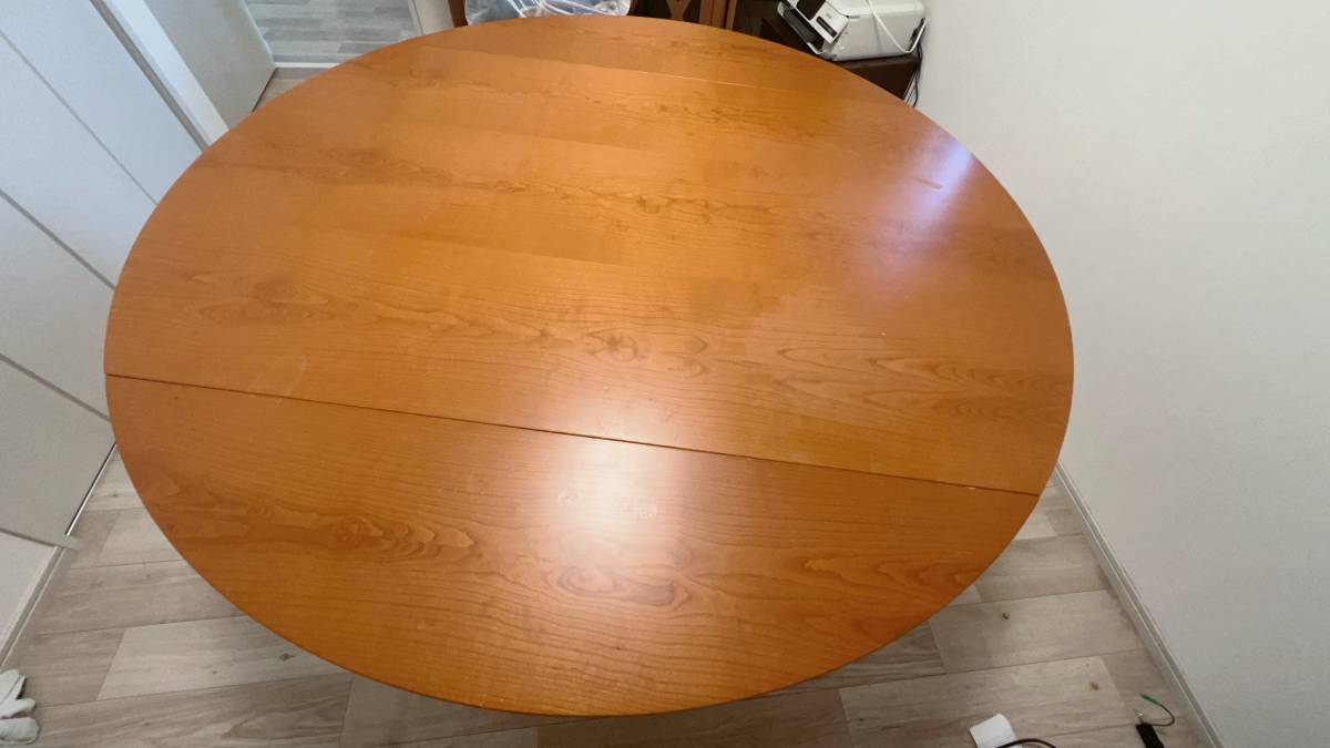 ACTUS 伸縮 丸テーブル ダイニングテーブル チェリーウッド の商品詳細