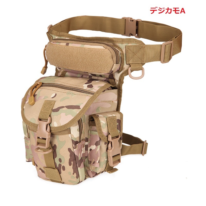  leg bag men's waist bag body bag shoulder bag military bag bag Biker pair black new goods 