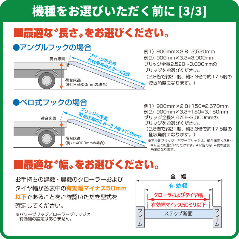 日軽アルミブリッジ・PXF20-270-30（ベロ式）2トン/2本組 ◎積載2t/セット【全長2850・有効幅300(mm)】◎ユンボ・建機・農機用アルミラダー_画像7