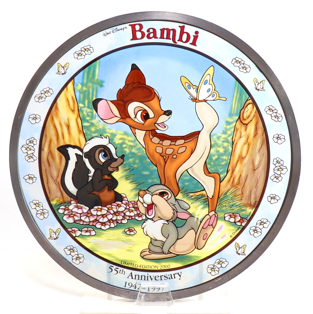 バンビ Bambi ウォルト・ディズニー公式 ヴィンテージ ステンドグラス 55周年記念 数量限定 グラスマスターズ社 ティファニー スタジオ
