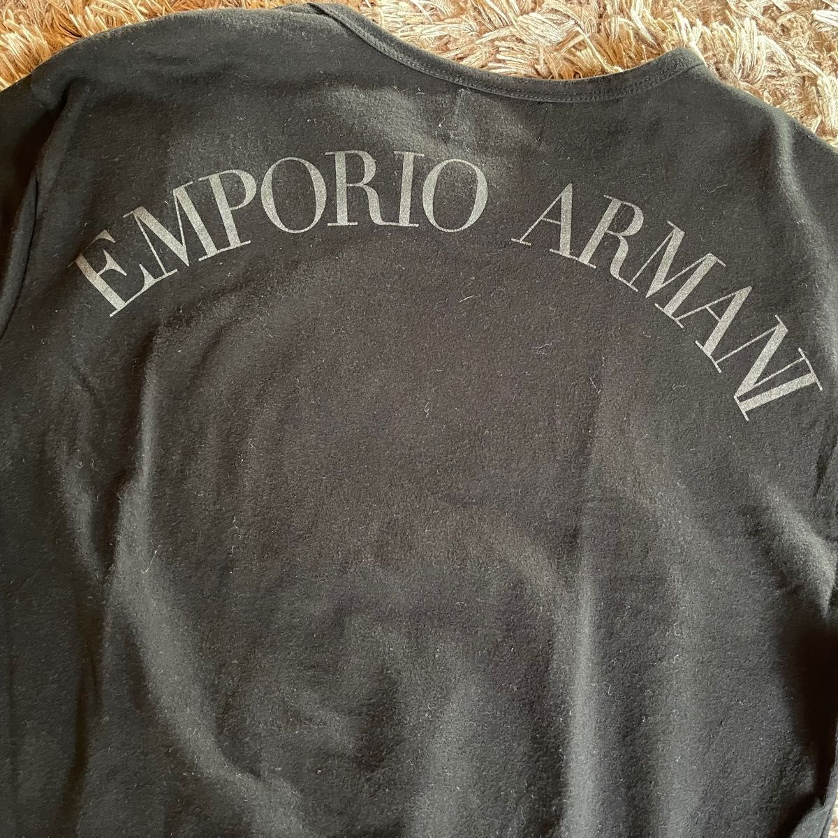 エンポリオアルマーニ　EMPORIO ARMANI ロンT 長袖　Tシャツ　バックロゴ　マルチカラー　日本製