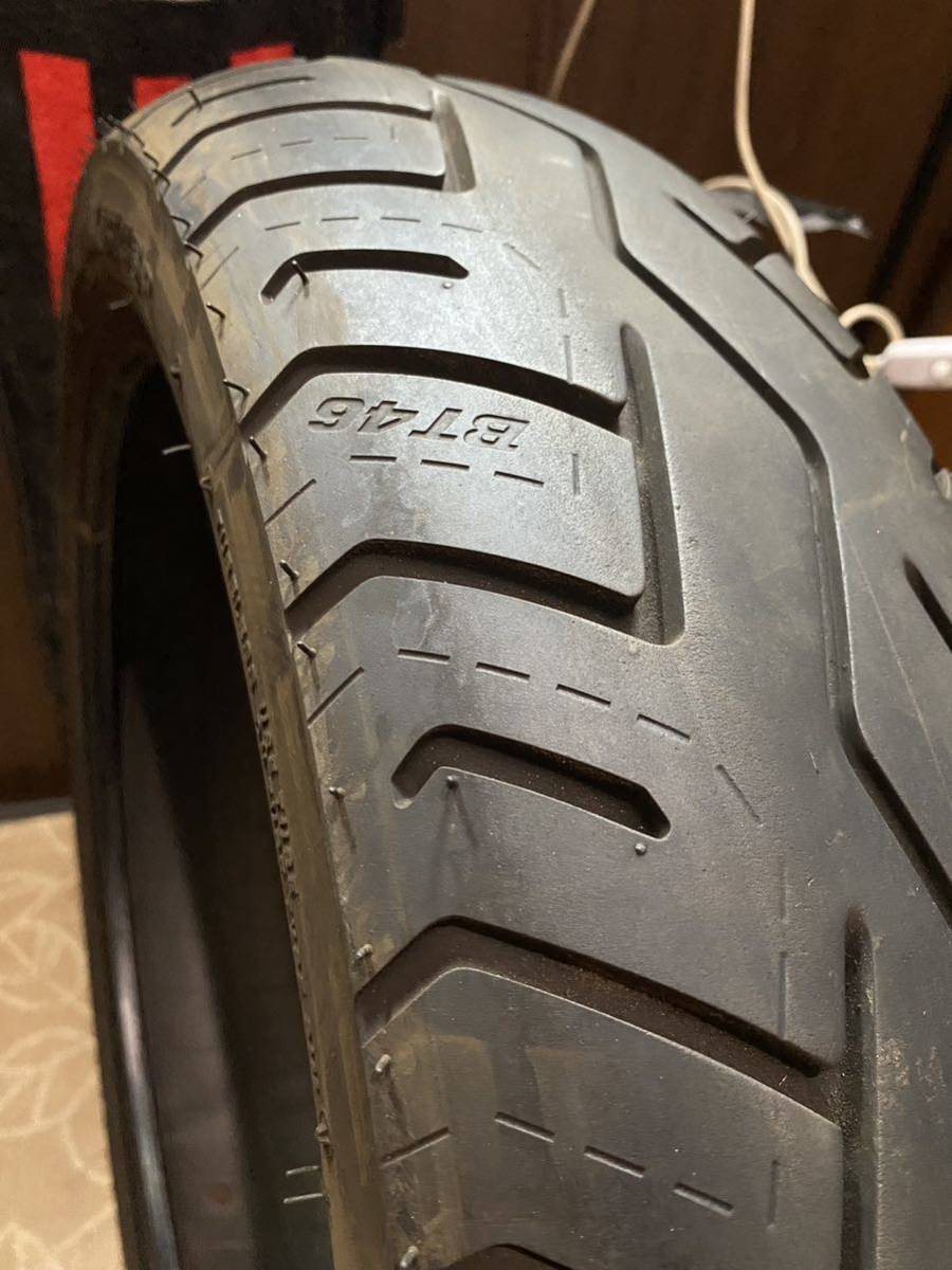 中古MCタイヤ BRIDGESTONE BATTLAX BT46 140/70-17 パンク修理痕あり ブリヂストン バトラックス 140 70 17 5019 A2567_画像3