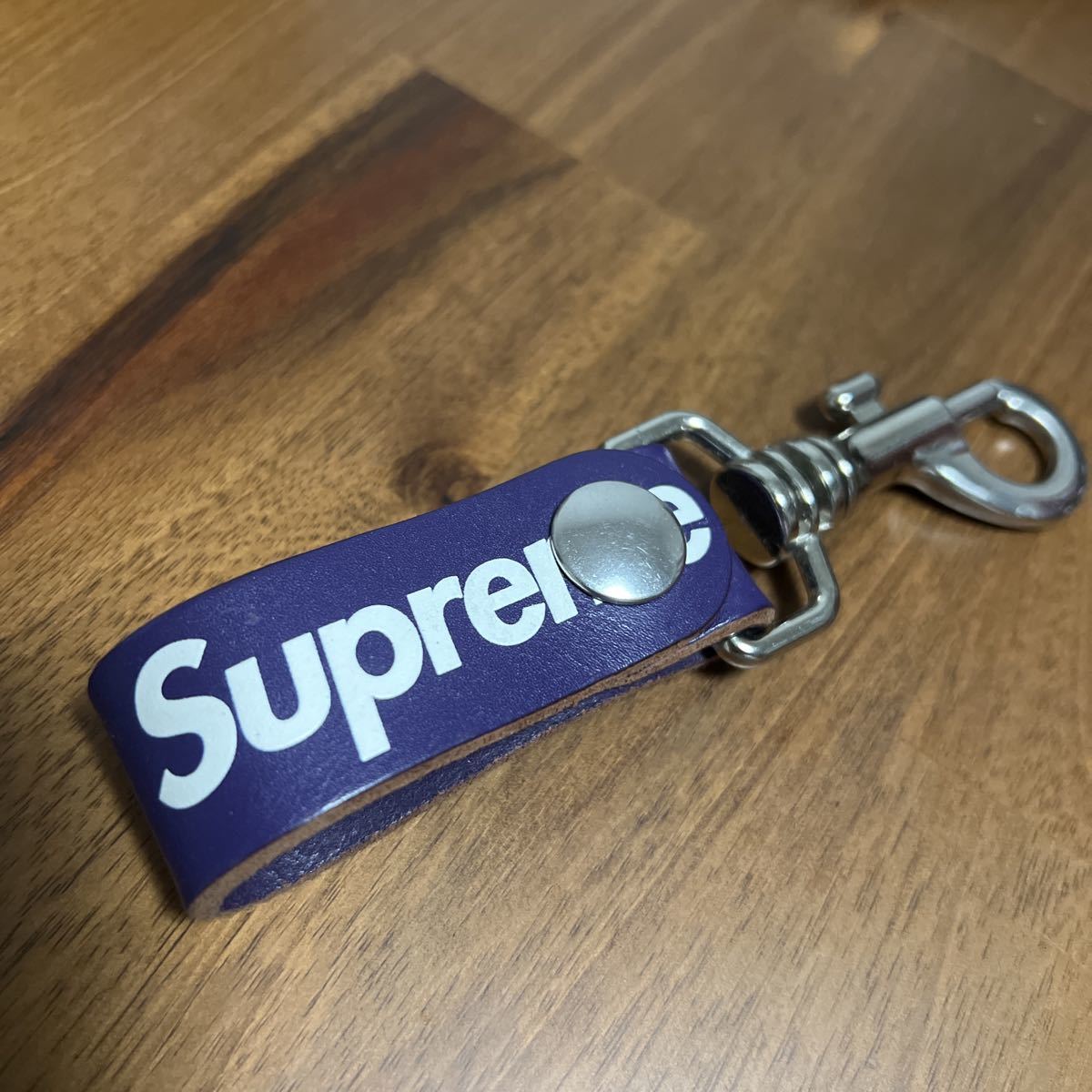 オリジナル Supreme 21SS 紫 パープル キーループ レザー シュプリーム