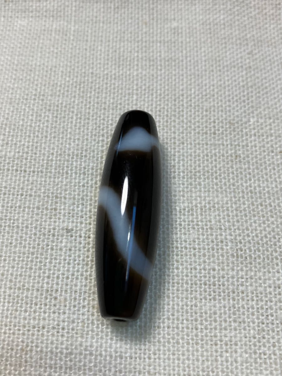 至純天珠 白蛇天珠 39.5mm × 12.0mm