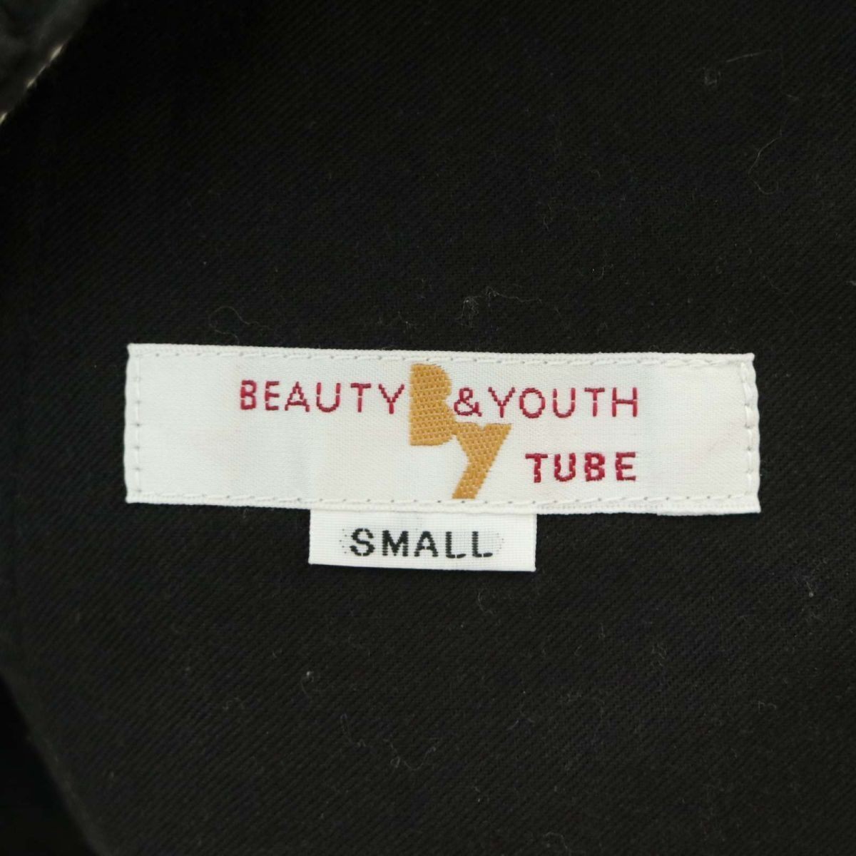 BEAUTY&YOUTH BY TUBE ユナイテッドアローズ × チューブ 春夏 シアサッカー★ ストレート パンツ Sz.S　メンズ 黒 日本製　A3B02051_4#P_画像8