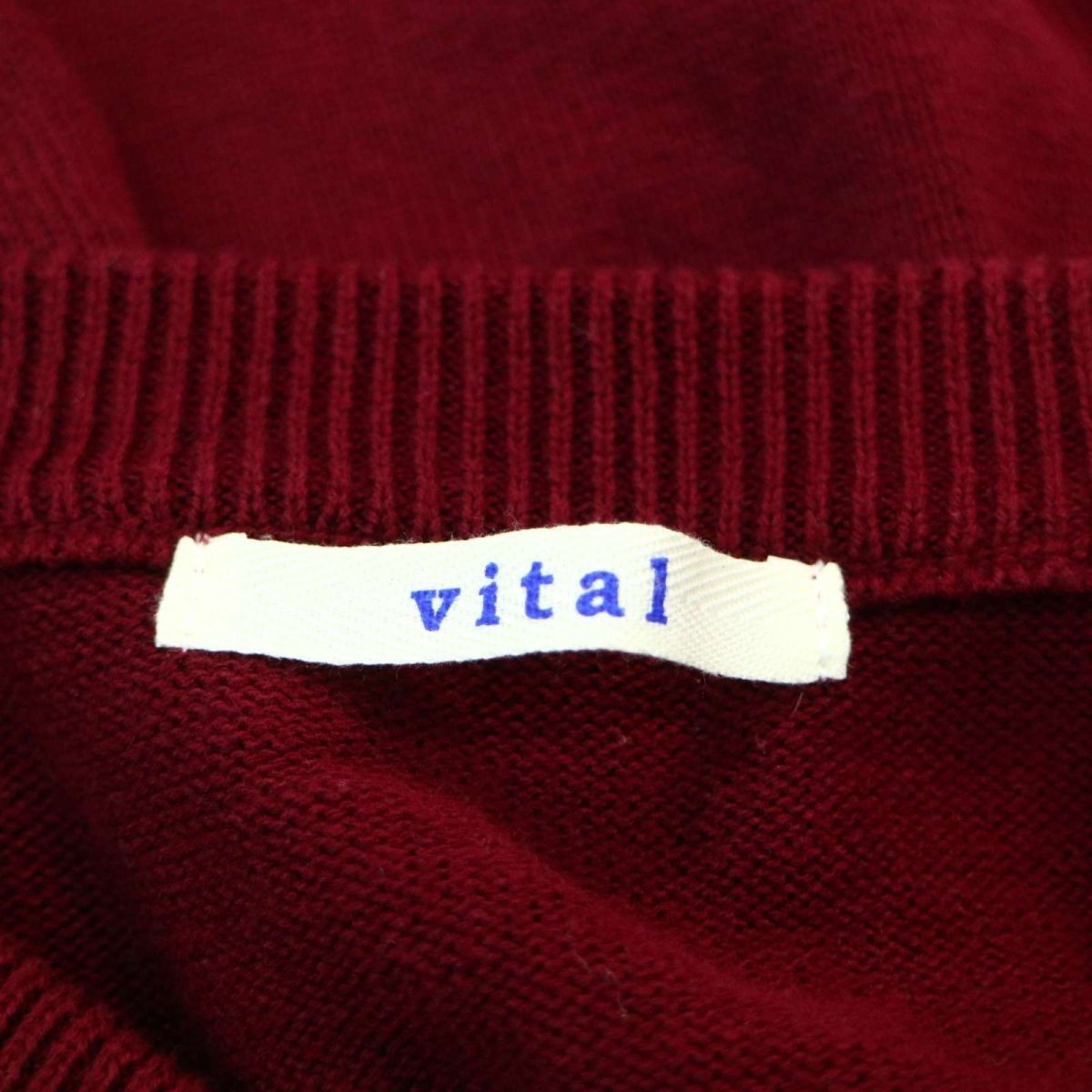 19AW★ vital MONSIEUR NICOLE ムッシュ ニコル ポケット クルーネック ニットソー コットン ニット セーター Sz.48　メンズ　A2T11511_A#K_画像6