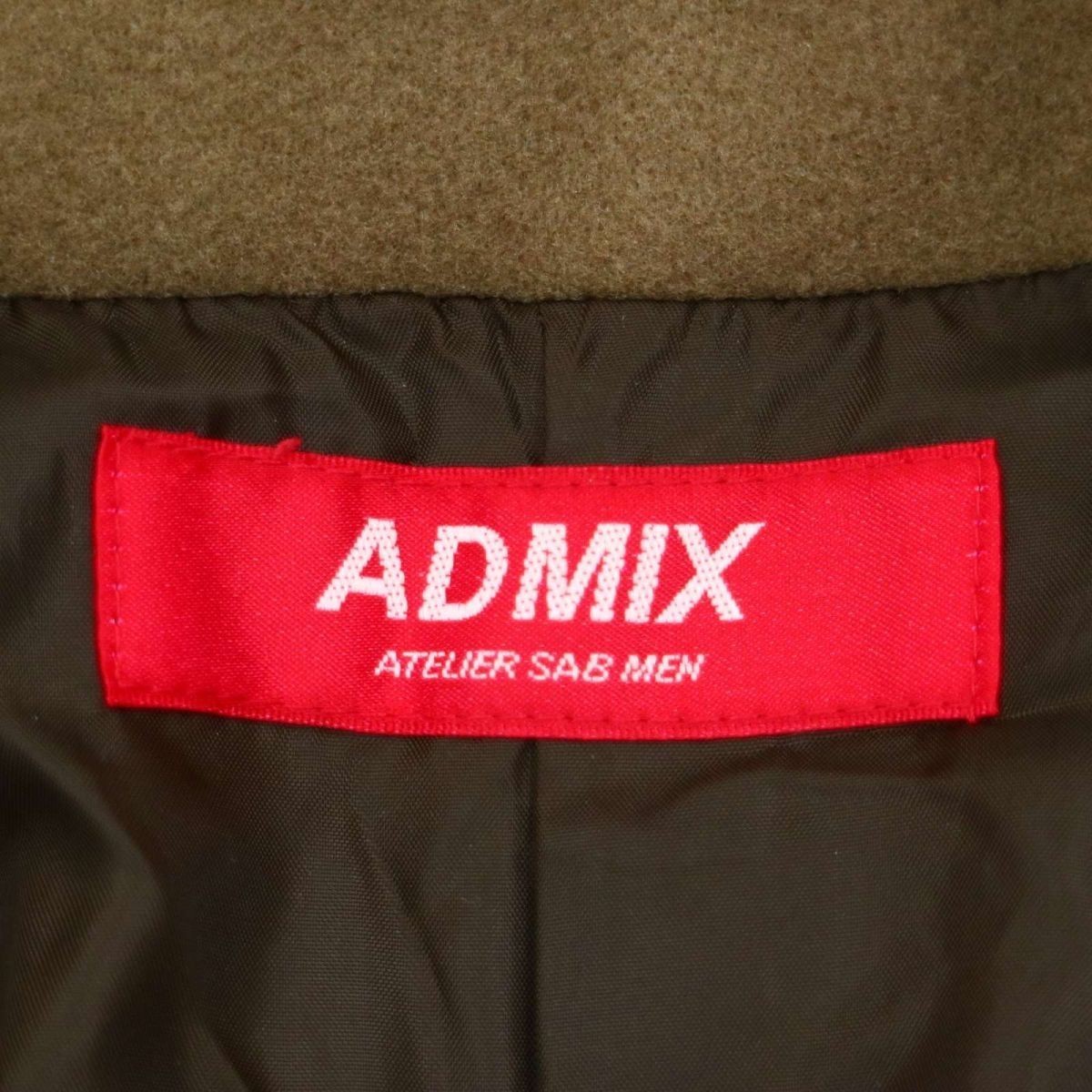 ADMIX A.S.M アトリエサブ メン 秋冬 ウールライク オーバーサイズ デザイン★ ダブル ジャケット コート Sz.50　メンズ ASM　A2T12543_B#N_画像6