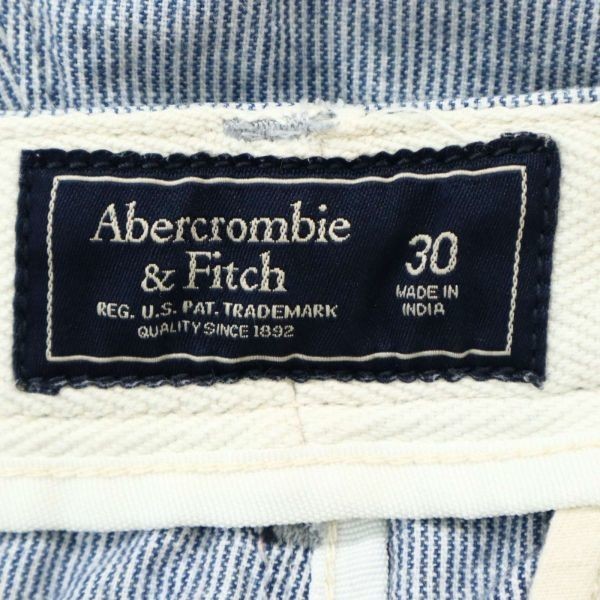 Abercrombie&Fitch アバクロンビー＆フィッチ 春夏 ストライプ★ ショート パンツ Sz.30　メンズ　A2B02434_5#P_画像6