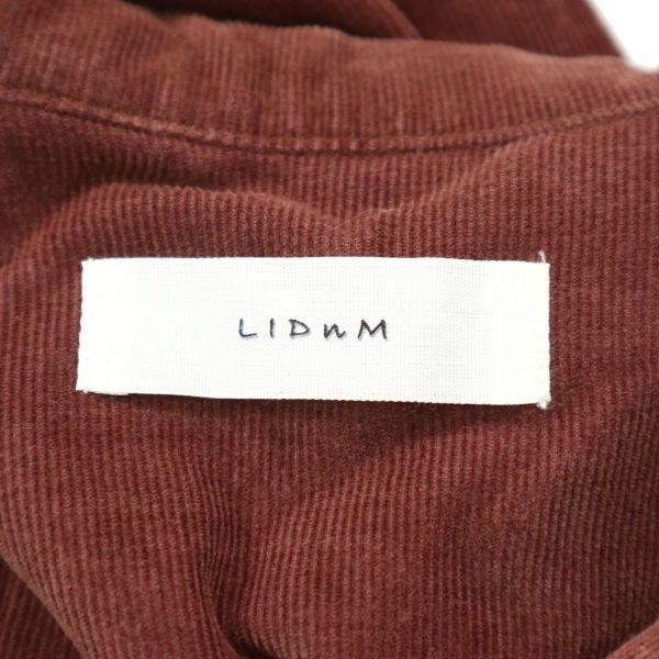 LIDNM リドム コーデュロイ★ 長袖 オーバーサイズ ビッグシルエット ワーク シャツ ジャケット Sz.S　メンズ　A2T09844_9#B_画像5