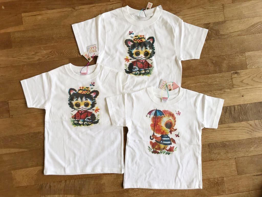 ハンドメイド 可愛いTシャツ アイロンプリント 手作り子供服 女の子 昭和レトロ 個性的 70's 80's キッズ 検ブーフーウー ヴィンテージ 6歳