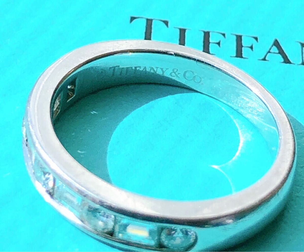 ティファニー Tiffany ハーフエタニティ チャネルセッティング  リング 8号 ハーフサークル バンドリング