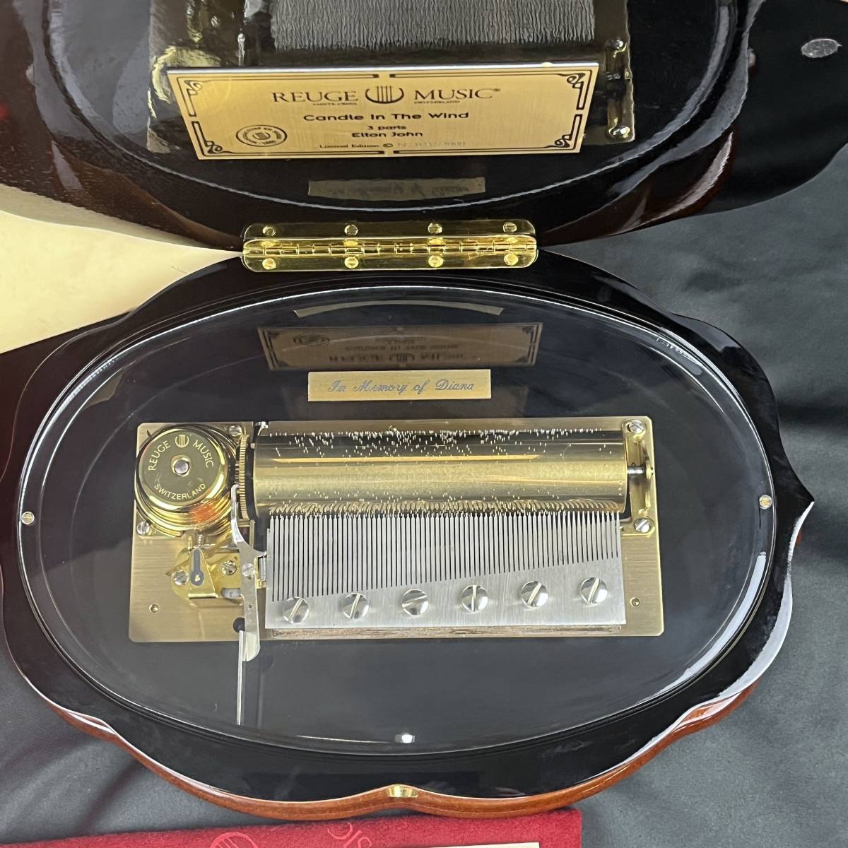 1円 希少 限定品 REUGE MUSIC オルゴール 72弁 故ダイアナ元皇太子妃