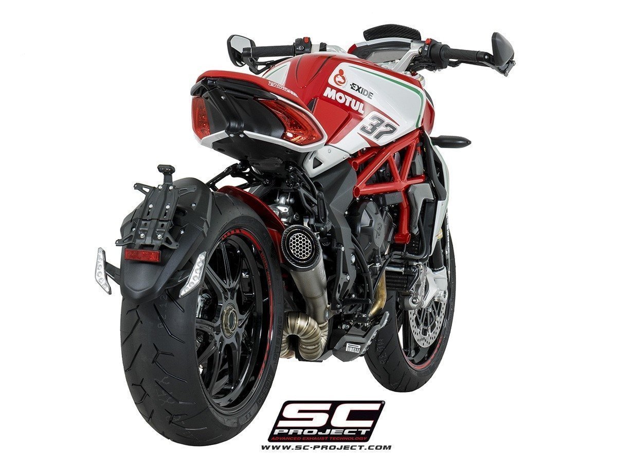 【国内在庫】SC-PROJECT SCプロジェクト S1スリップオンサイレンサー & S字 フルチタンリンクパイプ MV AGUSTA DRAGSTER ドラッグスター_画像4