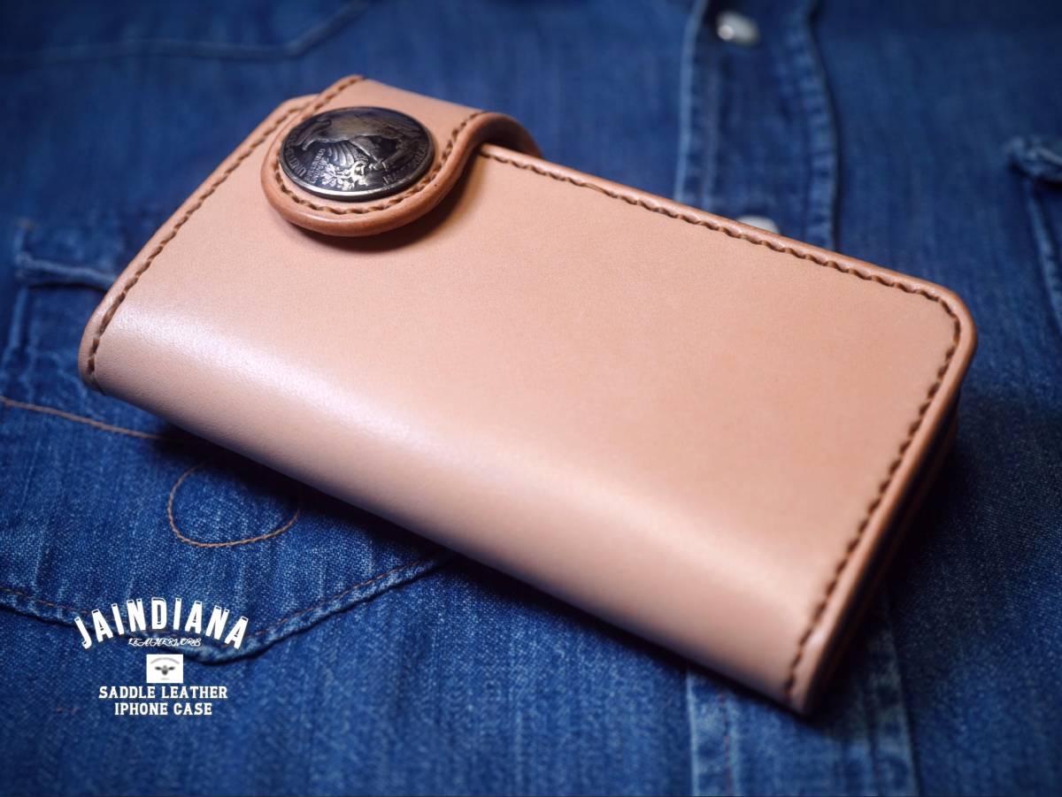 魅了 iPhone14ケース (14pro・proMAX・14Plus用の製作も可) ナチュラル バイカーズ サドルレザー 手縫い iPhone 12/12 Pro用 魅了 iPhone14ケース (14pro・proMAX・14Plus用の製作も可) ナチュラル バイカーズ サドルレザー 手縫い iPhone 12/12 Pro用