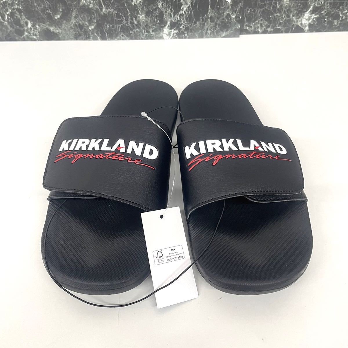  новый товар #KS машина Clan doKIRKLAND мужской Logo сандалии US9 27cm чёрный черный тапочки 