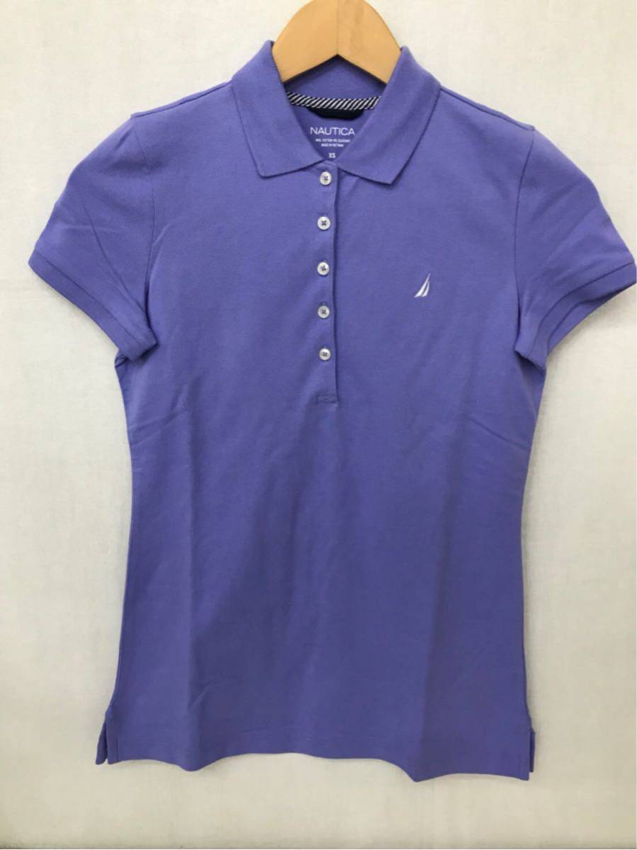 ◆新品 NAUTICA ノーティカ レディース 半袖ポロシャツ XS ラベンダー_画像1