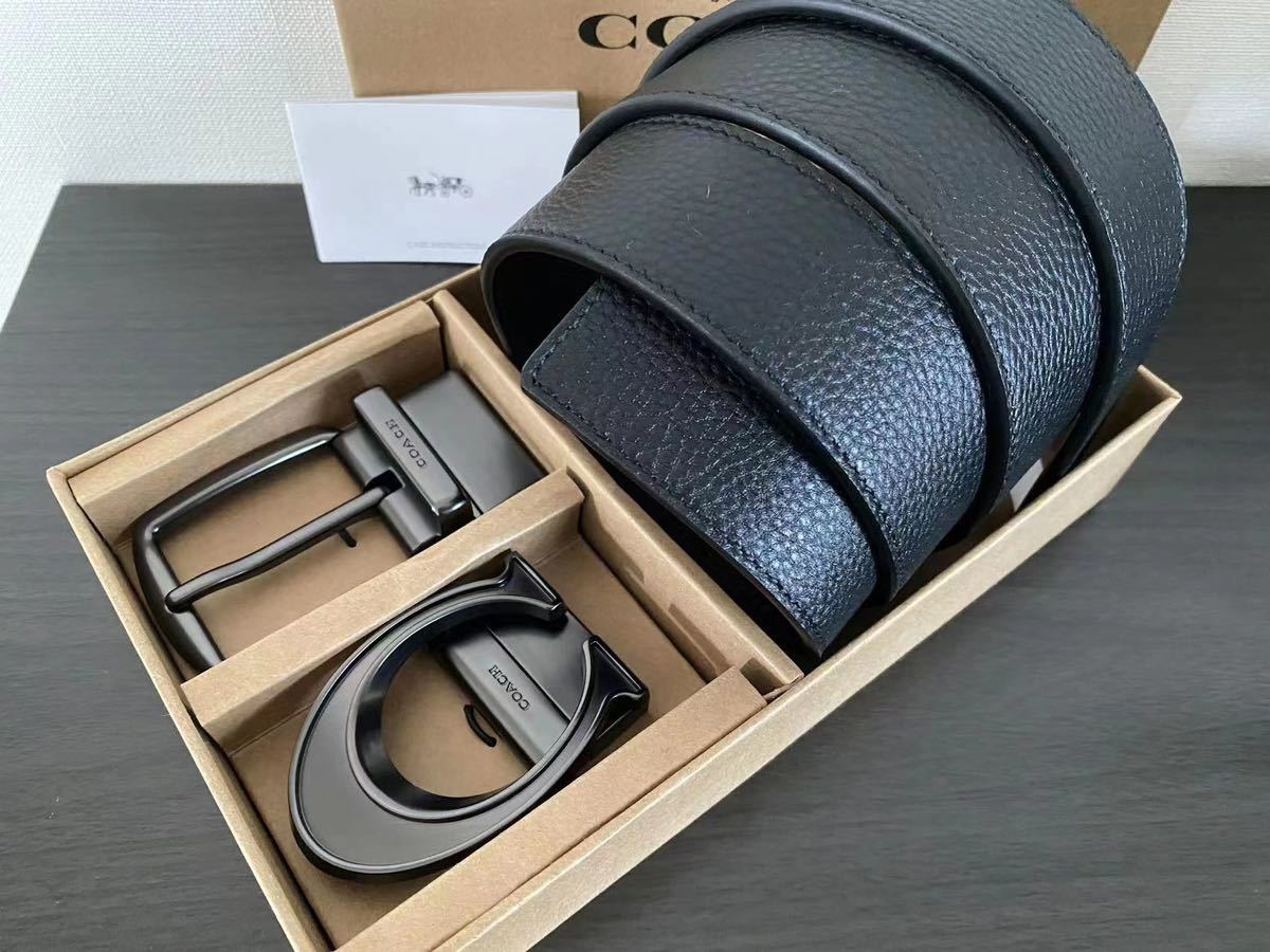 COACH コーチ 新品 リバーシブル シンプル ブラックxブラウン