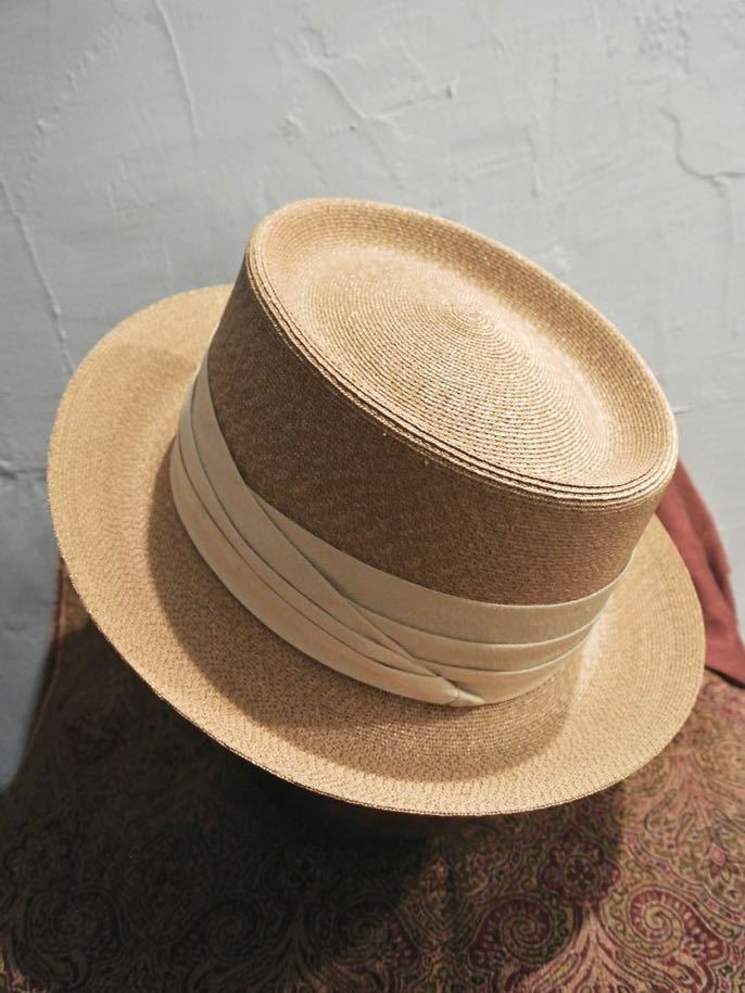 Vintage knox hat Milanヴィンテージノックスストローブレードハット7