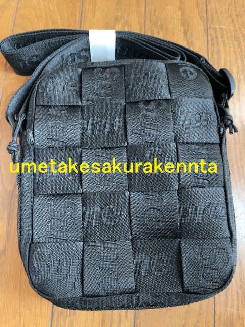 新品】23SS Supreme Woven Shoulder Bag Black (黒) シュプリーム