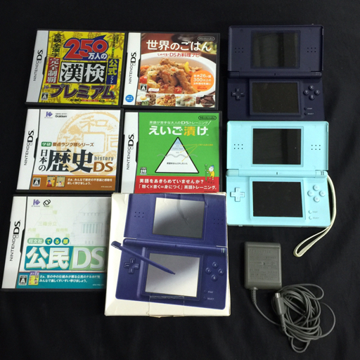 1円 Nintendo USG-001 DS lite ゲーム機 本体 2台 ソフト まとめ