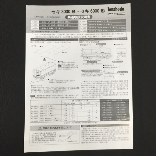天賞堂 58017 セキ3000・セキ6000形 北海道タイプ 10輌セット HOゲージ