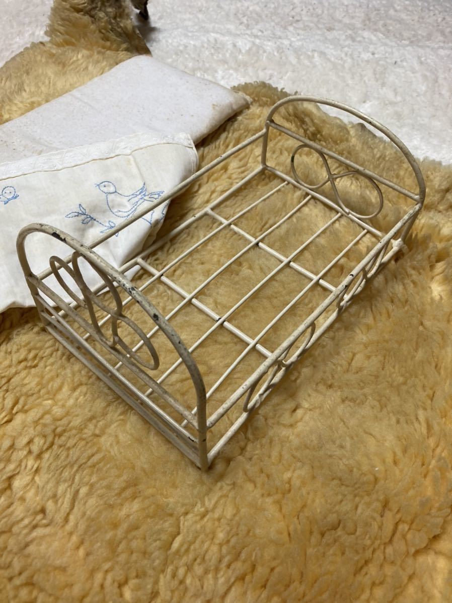  Vintage France bro can to iron frame doll bed doll bed bisque doll Baby doll house doll for furniture Blythe immediately buy 