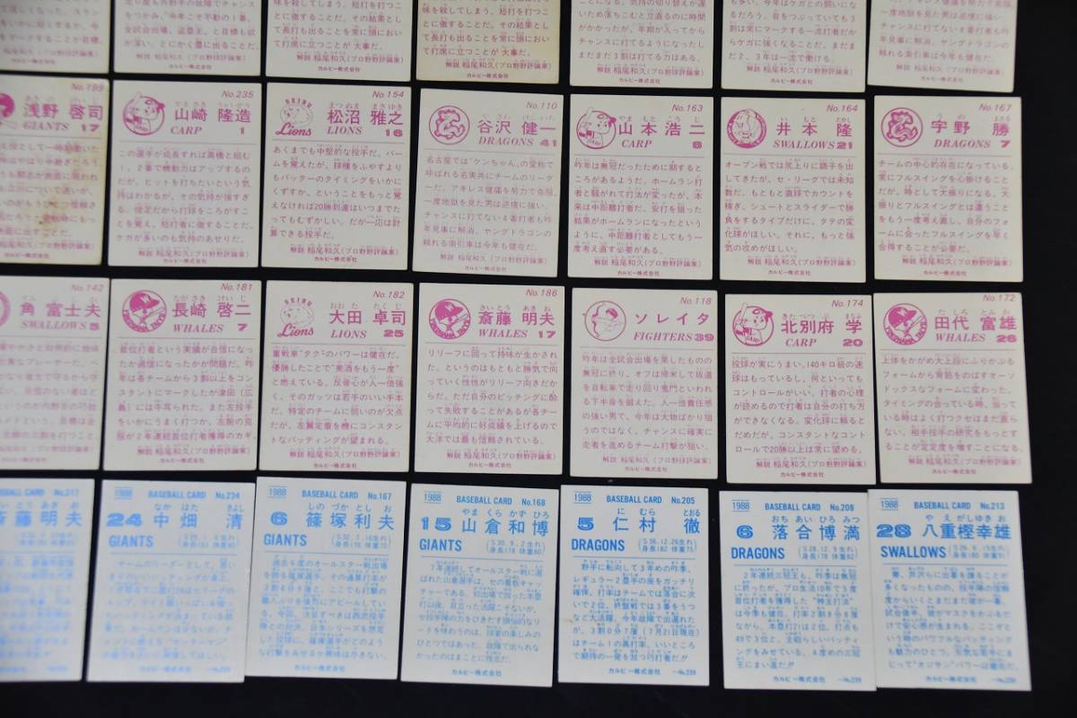 昭和　レトロ　当時もの　カルビー プロ野球 カード　82年　など　まとめて　大量　93枚　即決_画像10