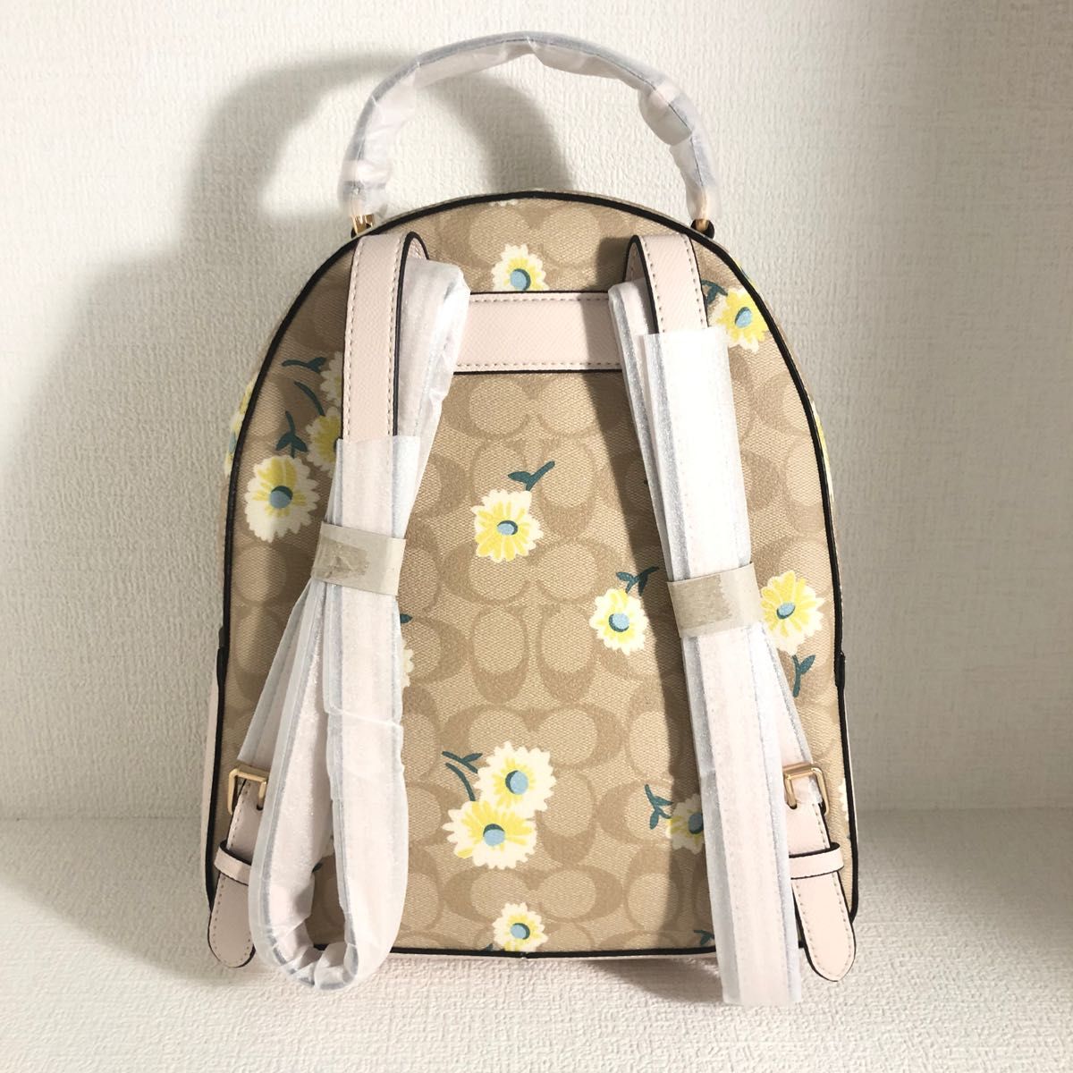 Coach 花柄バックパック ベージュ 新品未使用】コーチ リュック バックパック 花柄 ベージュ COACH
