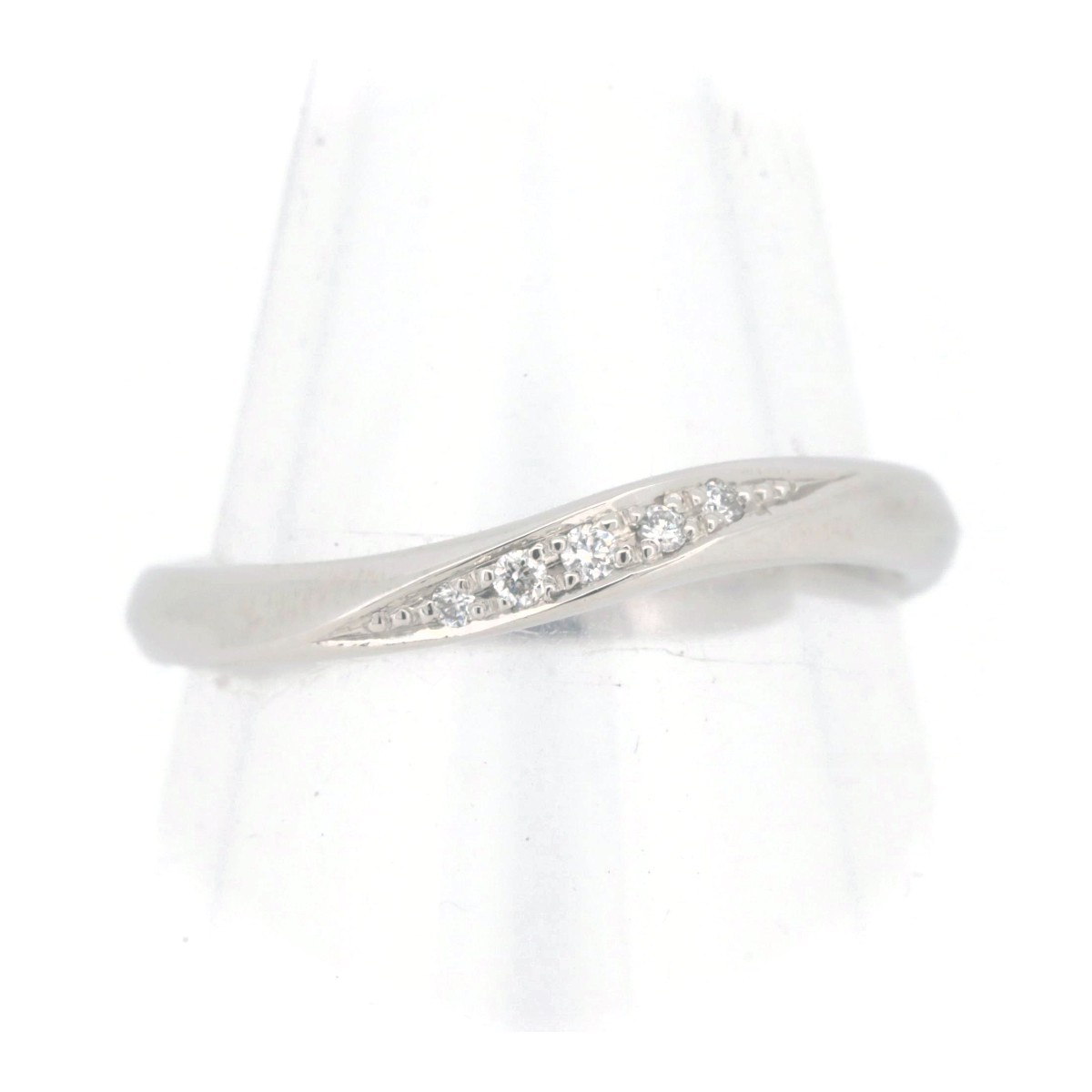 銀座ダイヤモンドシライシ ダイヤモンド リング 指輪 0.03ct 8号 PT950(プラチナ) 質屋出品