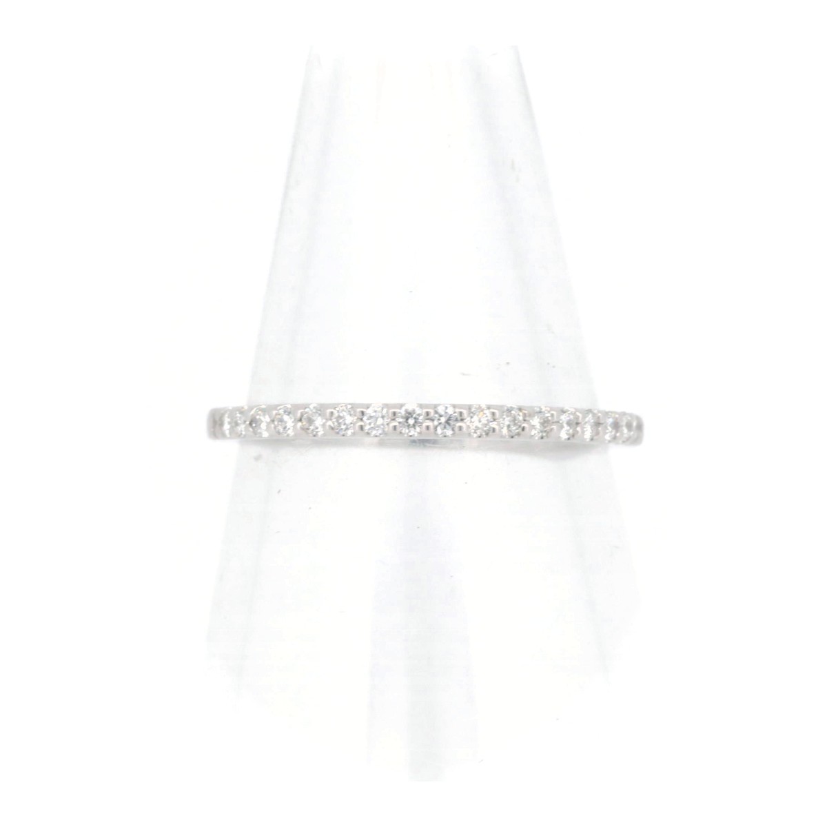  Ponte Vecchio half Eternity diamond ring ring 9 number 0.13ct K18WG(18 gold white gold ) pawnshop exhibition 