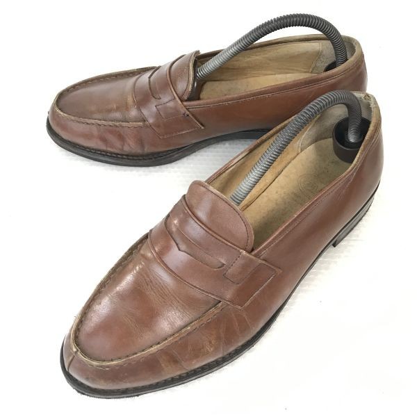 60s-70s?/ビンテージ★フリードマン/friedman★本革/コインローファー【8.5/26.5/茶/BROWN】ビジネス/SERVICE SHOES◆pG-181_画像2