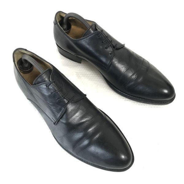 90s?/Made in Italy☆PIENZA/ピエンツァ☆本革/マッケイ製法/プレーントゥ【43/27.5-28.0/黒/BLACK】ビジネス/dress shoes◎CC-88