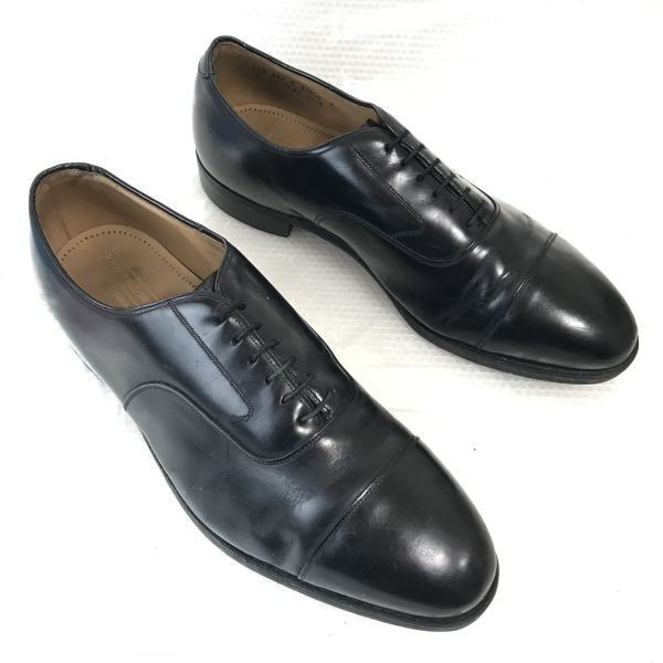 USA製/Vintage☆Johnston & Murphy/ OPTIMA☆グッドイヤー製法/ストレートチップ【11.5/黒/BLACK】内羽根式/ビジネス/dress shoes◎bE-195_画像1