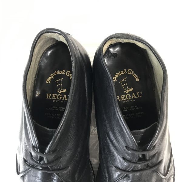 リーガル/REGAL Imperial Grade☆高級モデル/本革/グッドイヤー製法/チャッカブーツ【26.5E/細め/黒/BLACK】Shoes◎bE-188_画像7