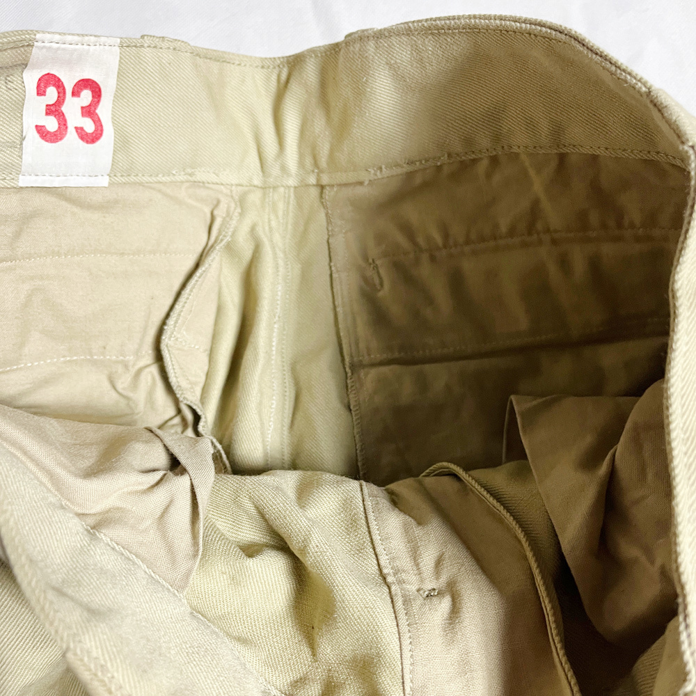 33デッド! 50's フランス軍 m52 m-52 チノ パンツ CHINO PANT フレンチアーミー FRENCH ARMY NOS DEAD M47 M-47 レア M65 M-65 M43 M-43 着_画像6