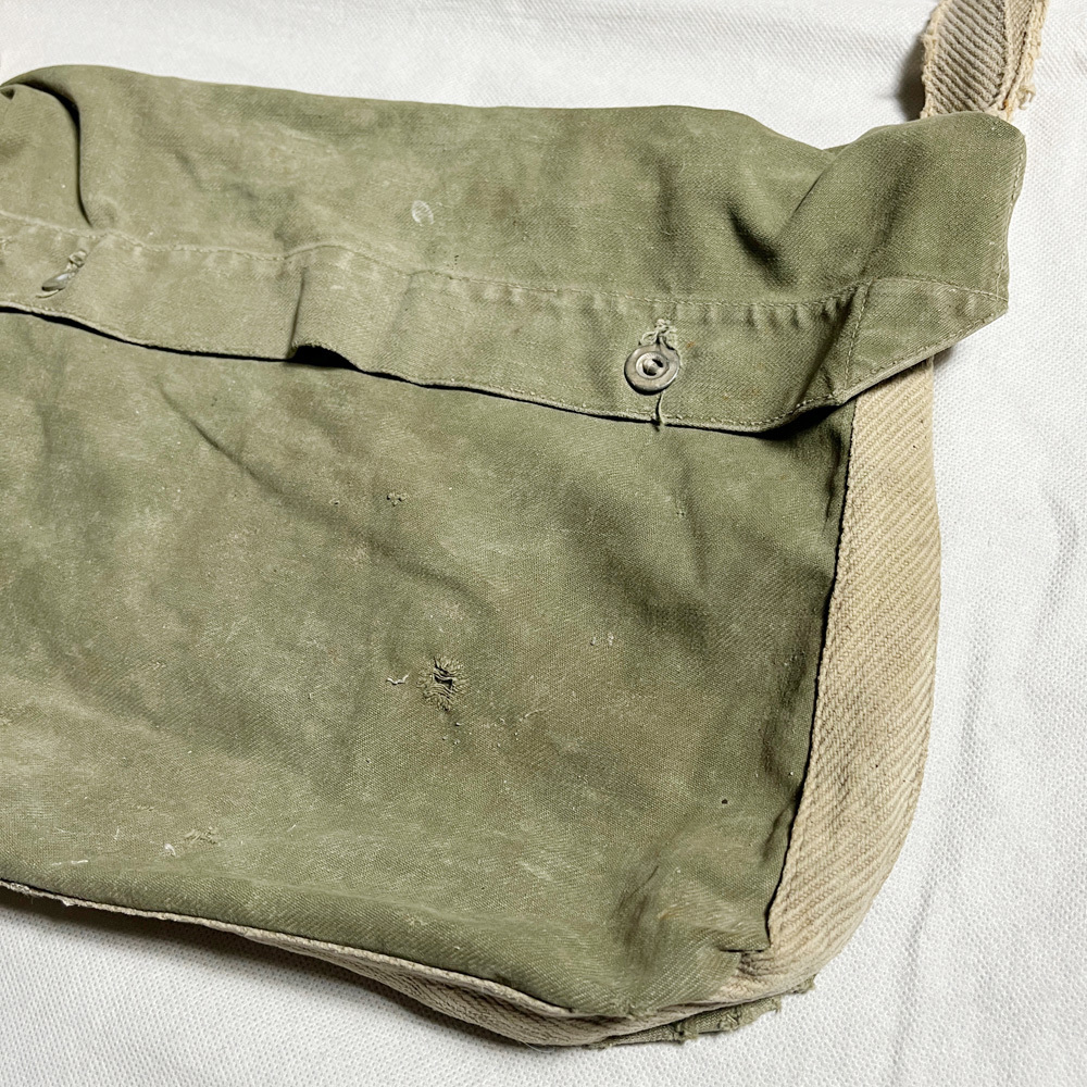 超人気! 40s フランス軍 ミュゼット バッグ ブレッド フレンチアーミー FRENCH ARMY MUSETTE BAG ショルダー SHOULDER レア olive オリーブ_画像2