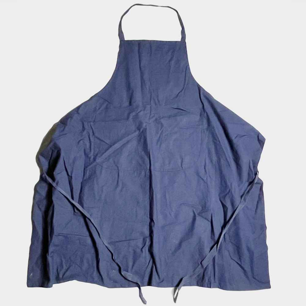 NOS! 50's フレンチ インディゴ メティス リネン エプロン デッドストック FRENCH INDIGO METIS LINEN APRON DEAD STOCK 紙タグ付 VINTAGE_画像1