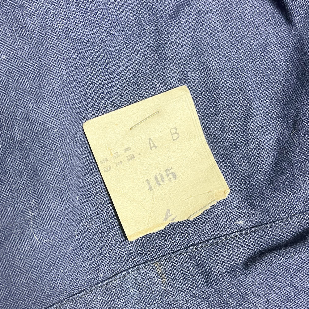 NOS! 50's フレンチ インディゴ メティス リネン エプロン デッドストック FRENCH INDIGO METIS LINEN APRON DEAD STOCK 紙タグ付 VINTAGE_画像8