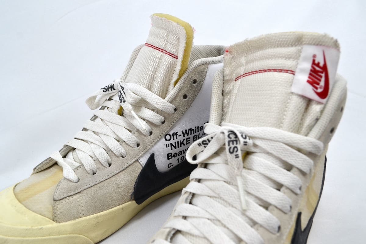 中古 Off-White Nike The Ten Blazer Mid オフホワイト ナイキ ザ・テン ブレーザー ミッド AA3832-100 25.5cm_画像6