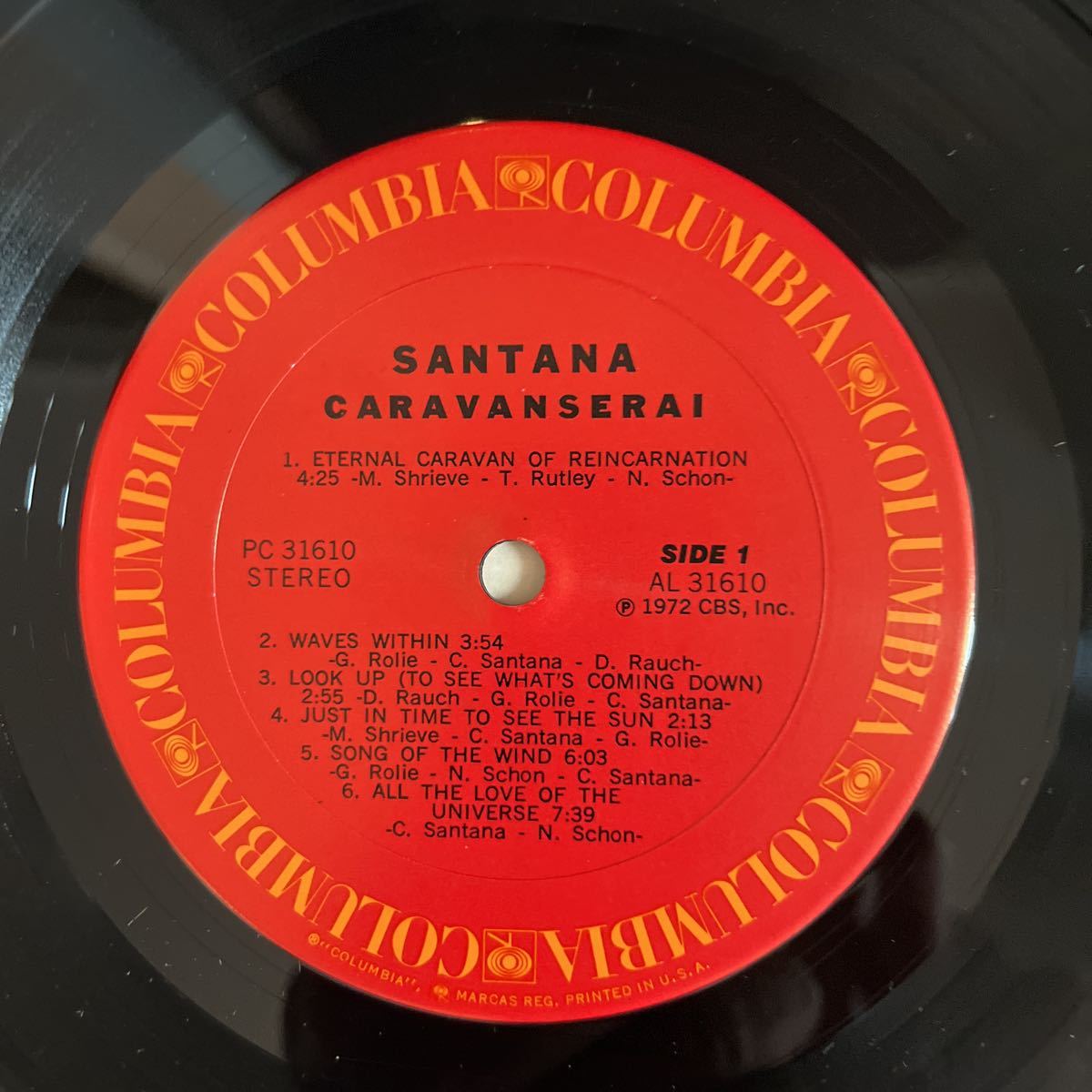 1972年作品　サンタナSANTANA 送料無料　CARAVANSERAI ヴィンテージレコード盤　オールドレコード盤　最高綺麗傑作盤　お値打ちレコード盤_画像6